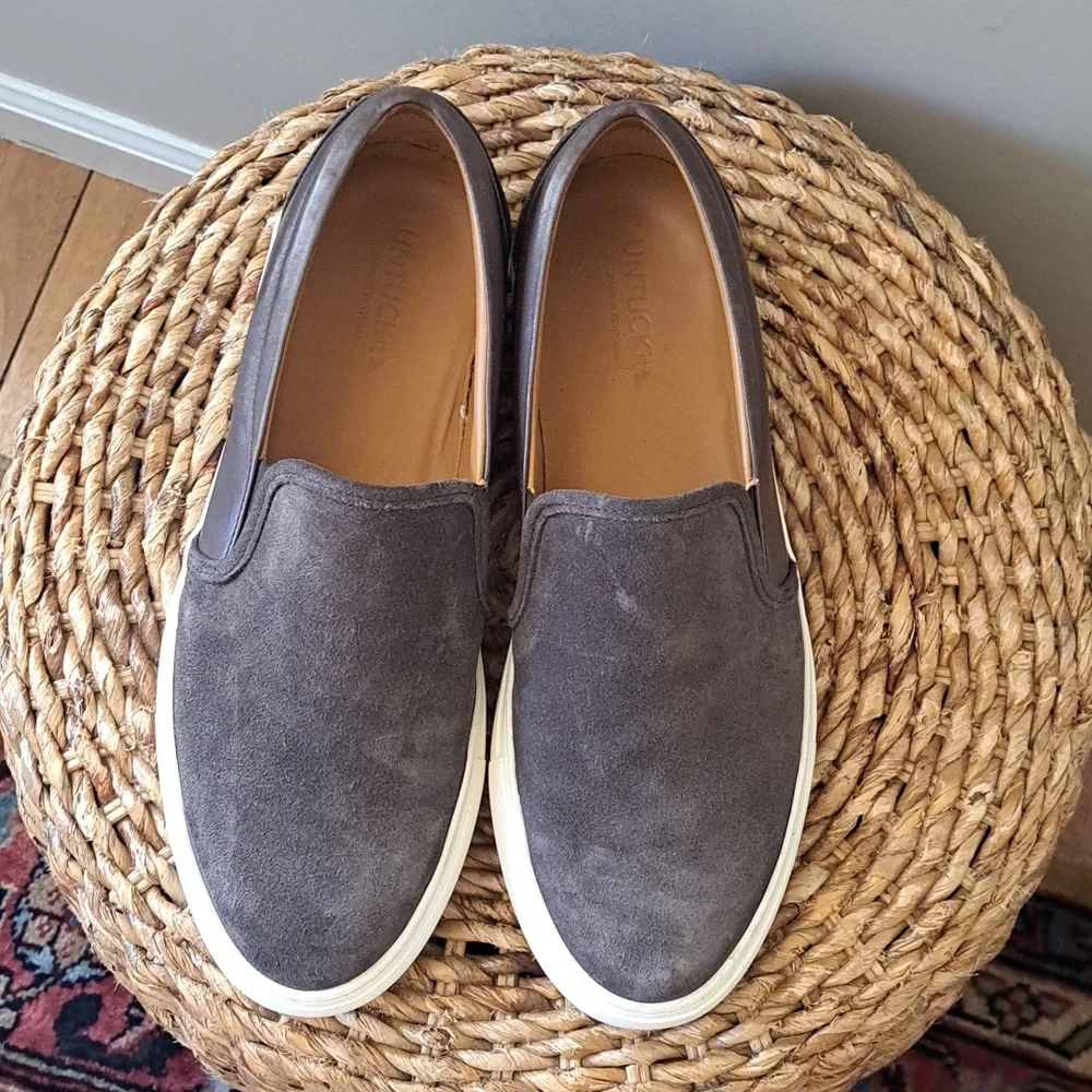 UNTUCKit‎ Mens Brown Suede/Leather Slip-On Loafer Sneakers  display picture 2